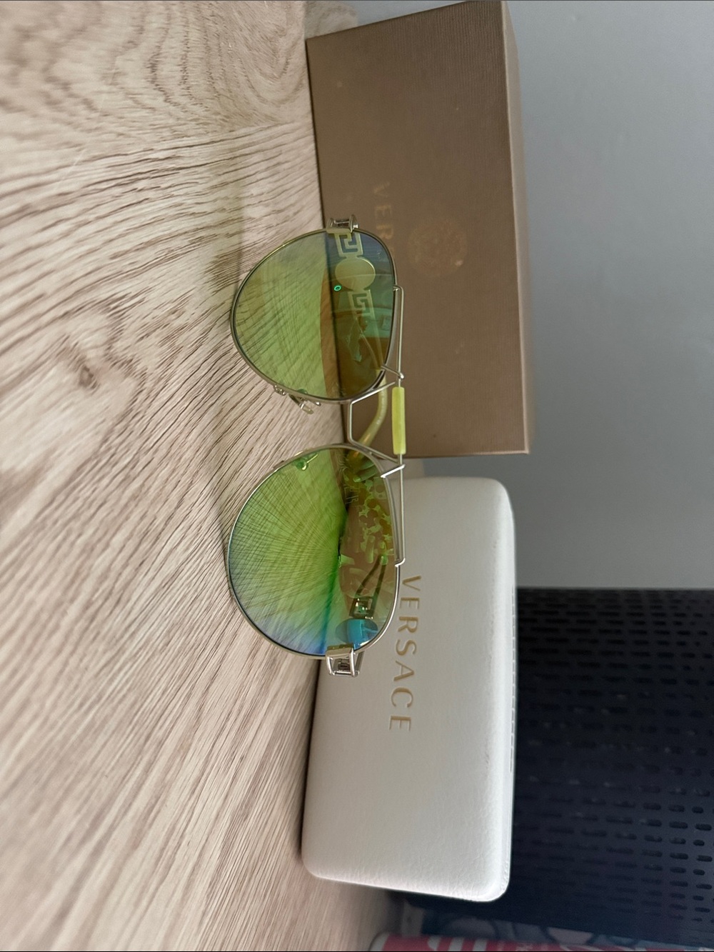 Versace Green and Gold Sunglasses
